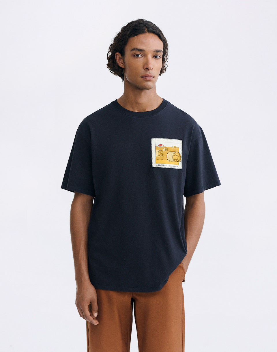 Straw Camp Navy Aaron Tee