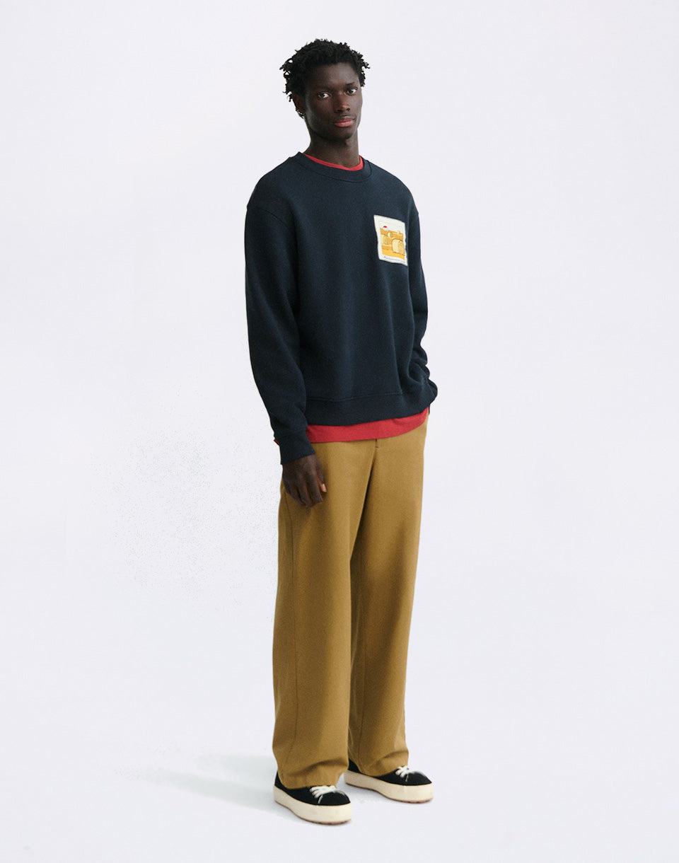 Straw Camp Navy Leon Sweatshirt