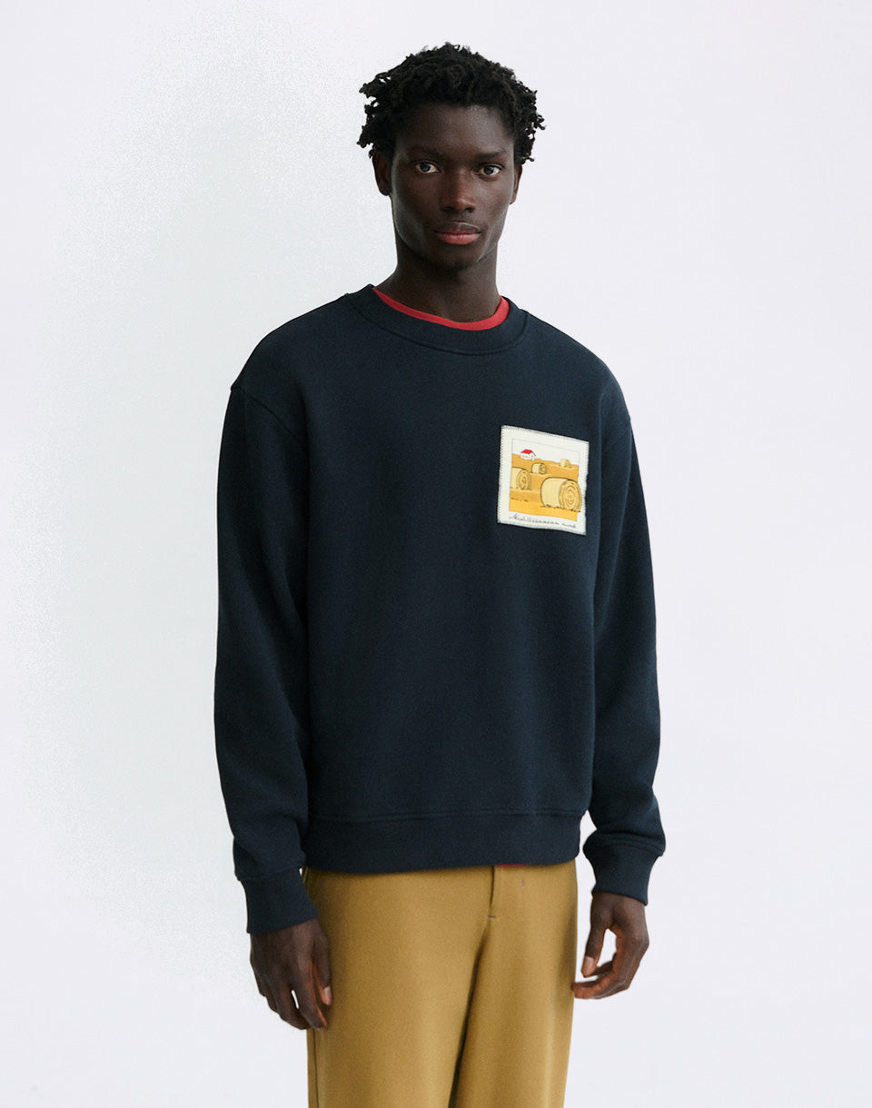 Straw Camp Navy Leon Sweatshirt