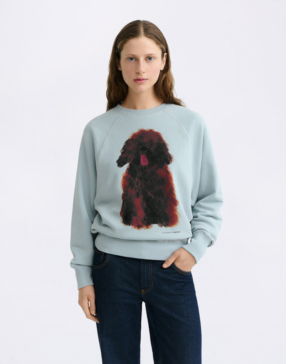 Pet Portrait Blue Bonnie Sweatshirt