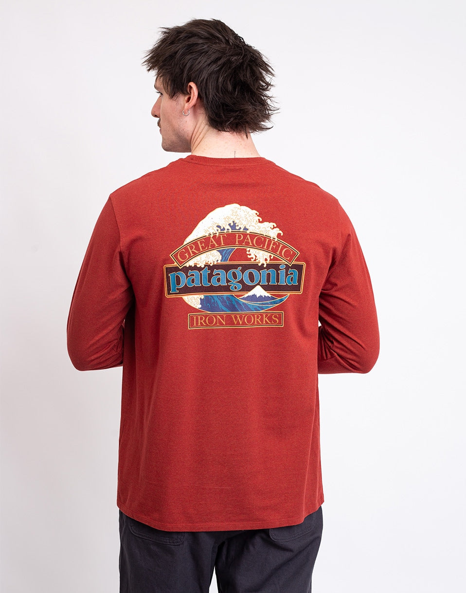 M's L/S Great Waves Responsibili-Tee