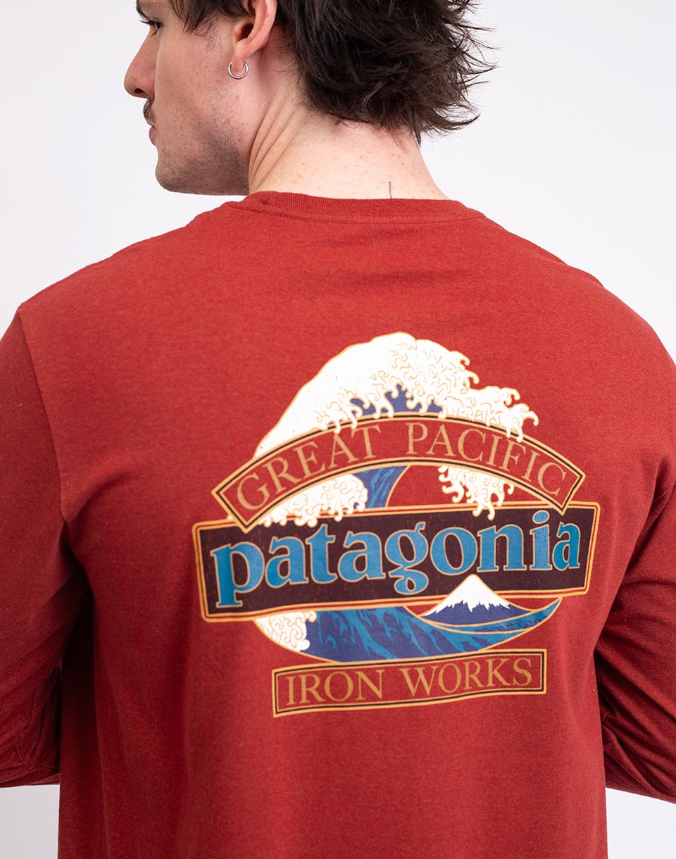M's L/S Great Waves Responsibili-Tee
