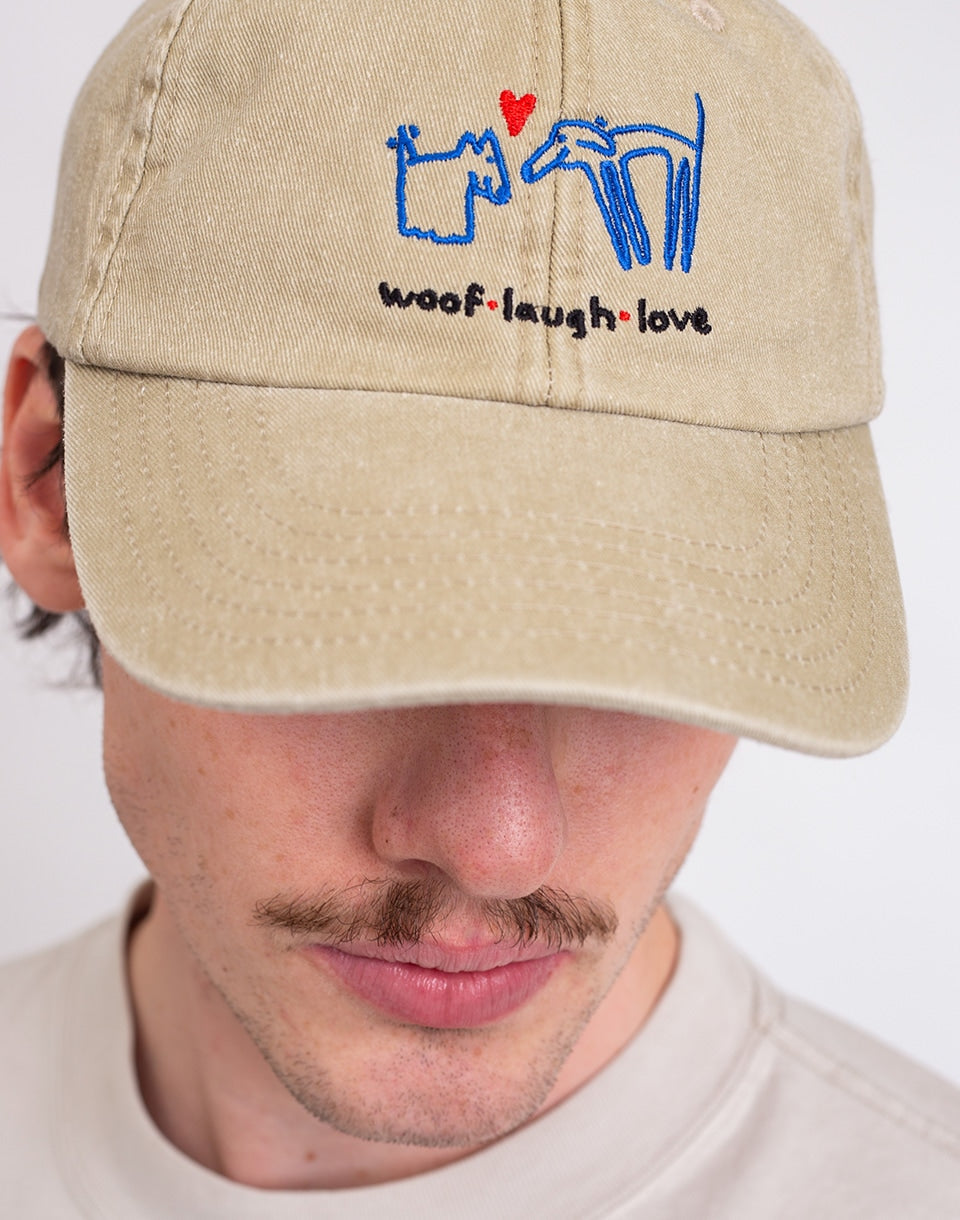 Woof laugh love cap