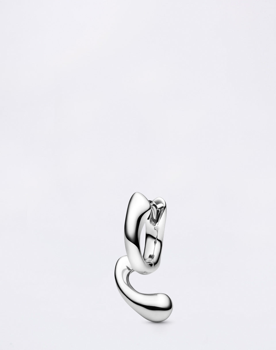 Coily Huggie Silver PAIR