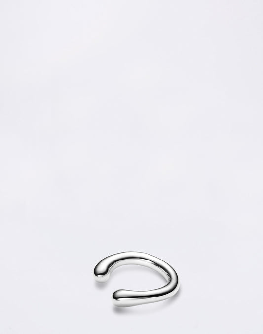Curl Ear Cuff Medium Silver