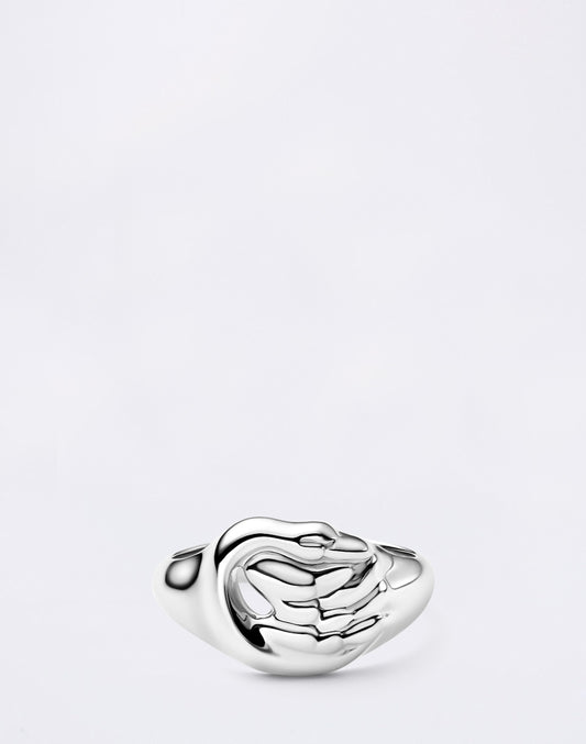 Swan Mini Signet Ring Silver