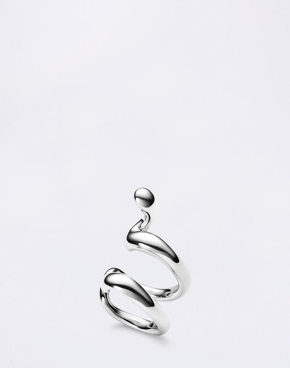 Whirl Ear Cuff Silver