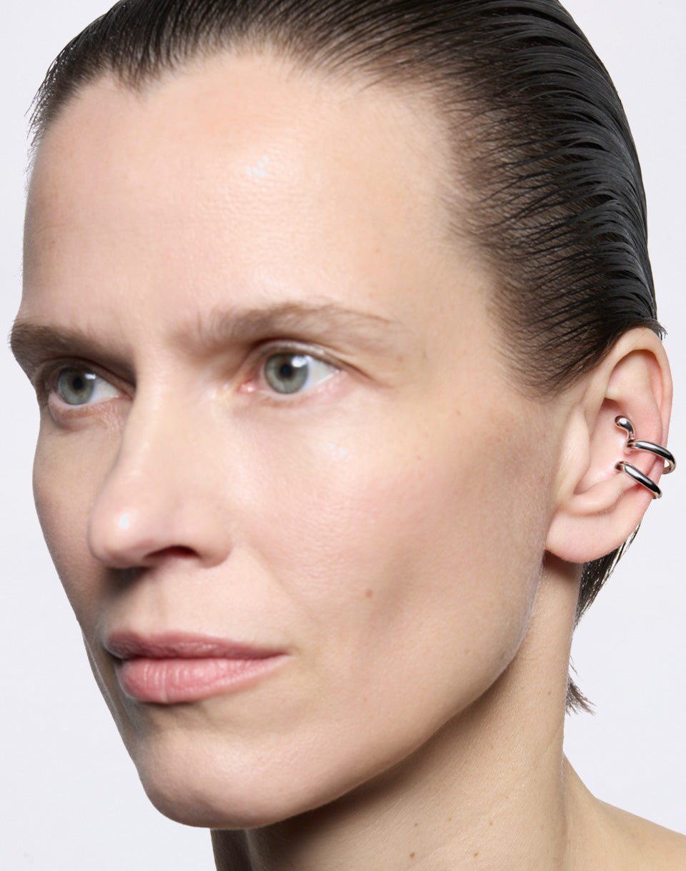 Whirl Ear Cuff Silver