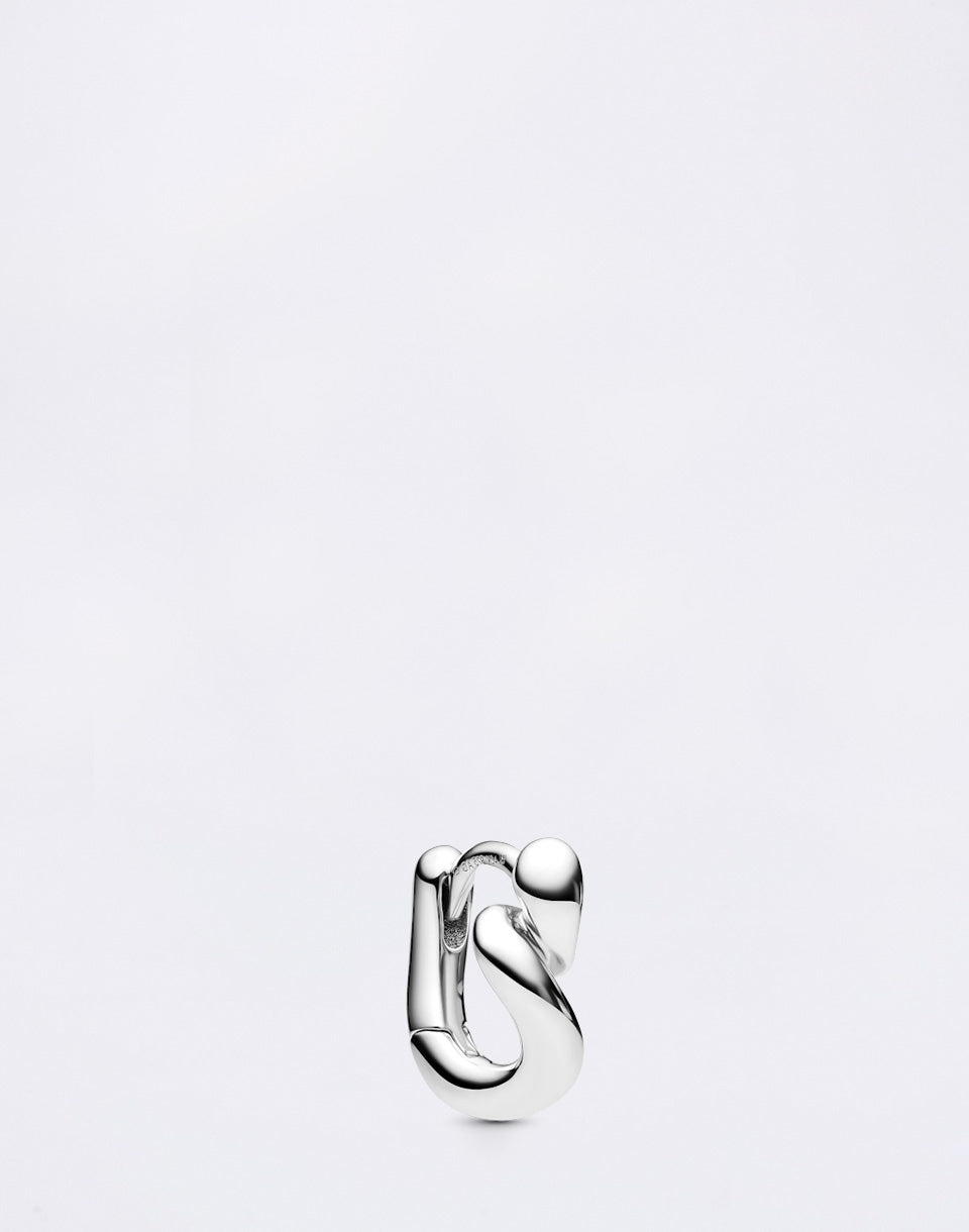 Whirl Huggie Silver PAIR