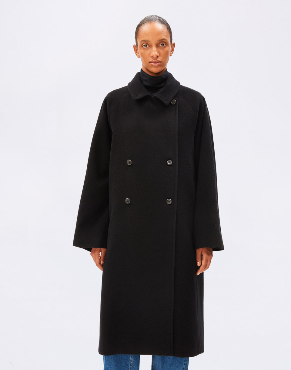 Double-Breasted Wool Coat