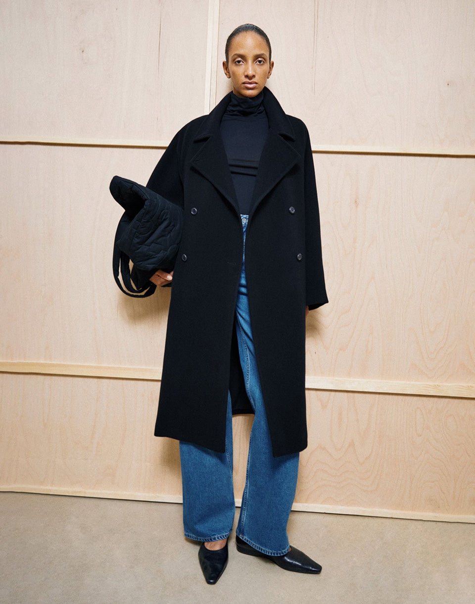 Double-Breasted Wool Coat