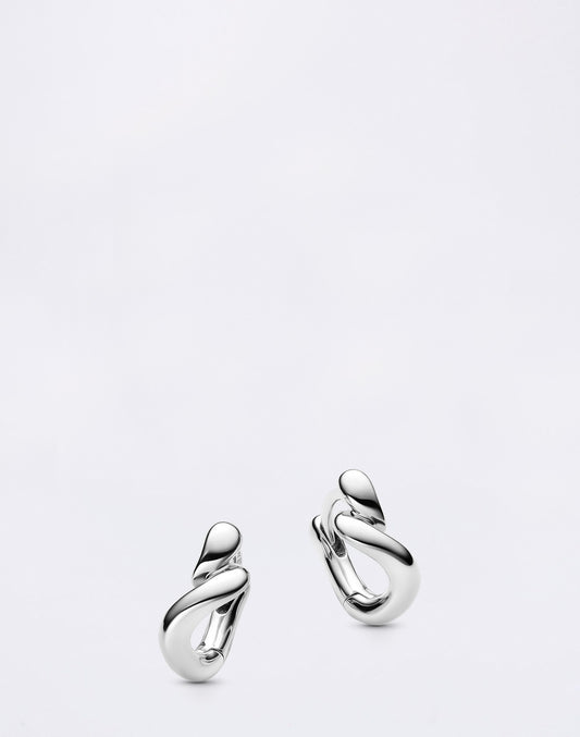 Whirl Huggie Silver PAIR