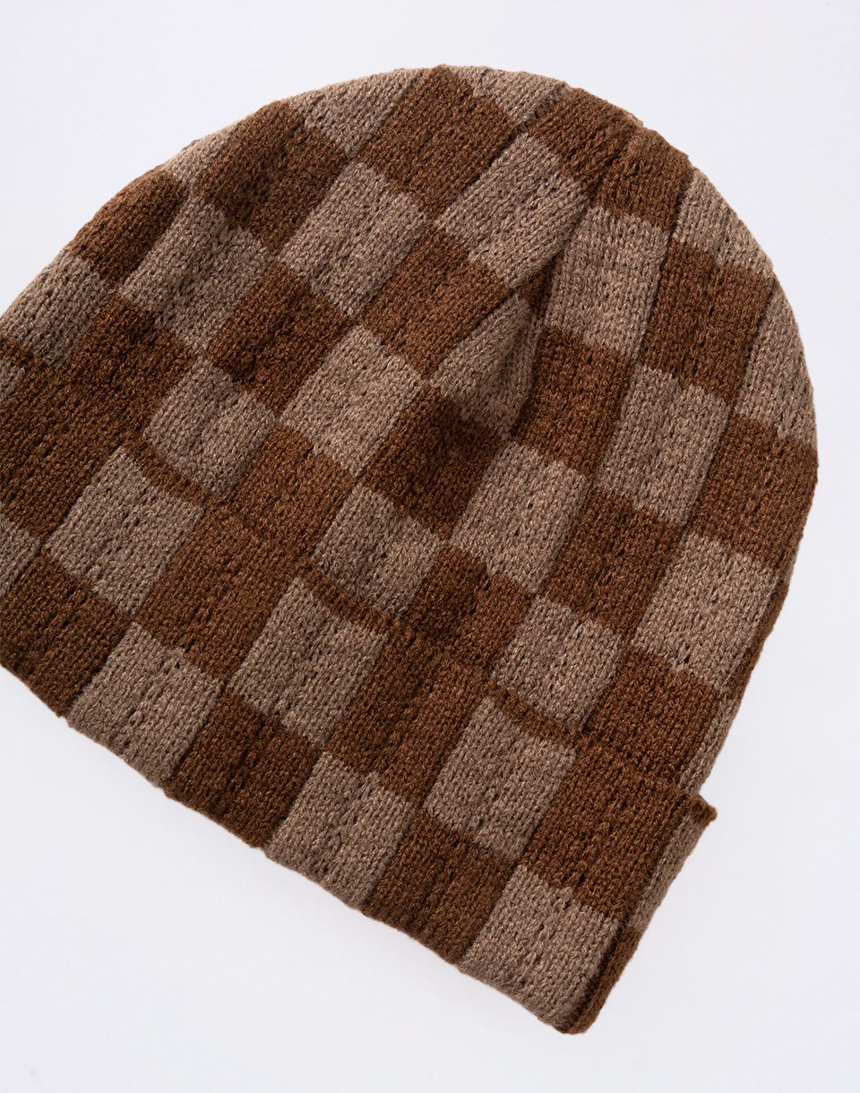 Chunky Check Beanie