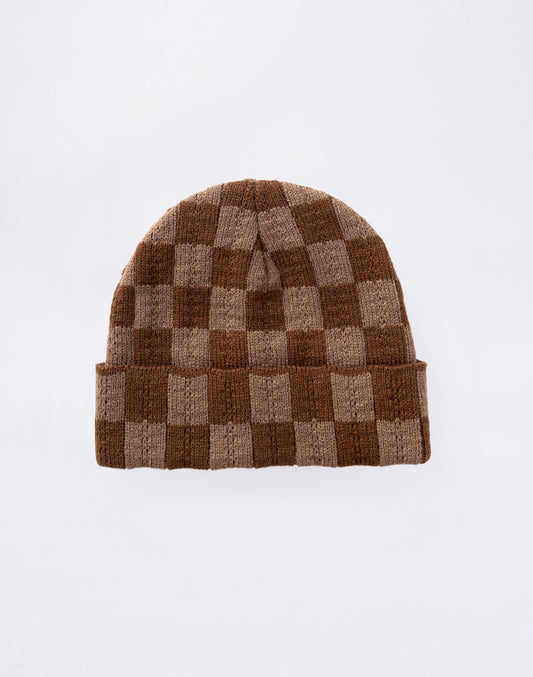 Chunky Check Beanie