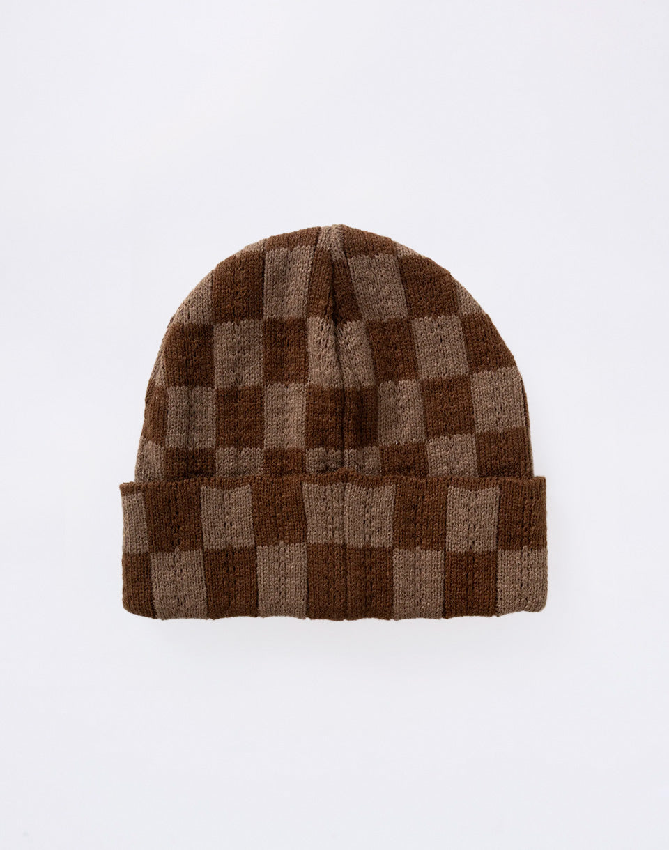 Chunky Check Beanie