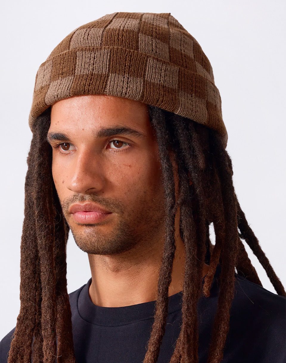 Chunky Check Beanie