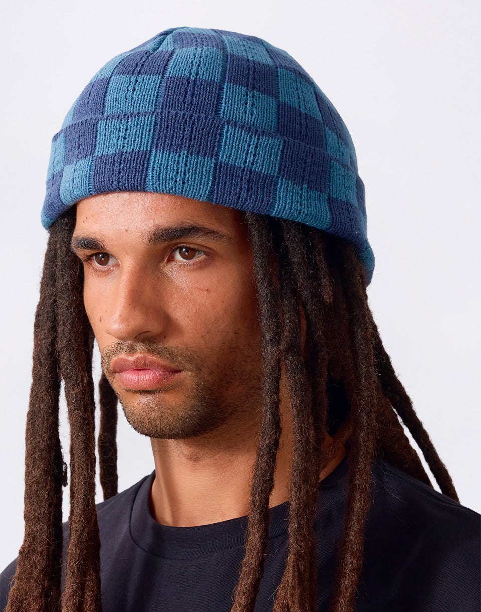 Chunky Check Beanie