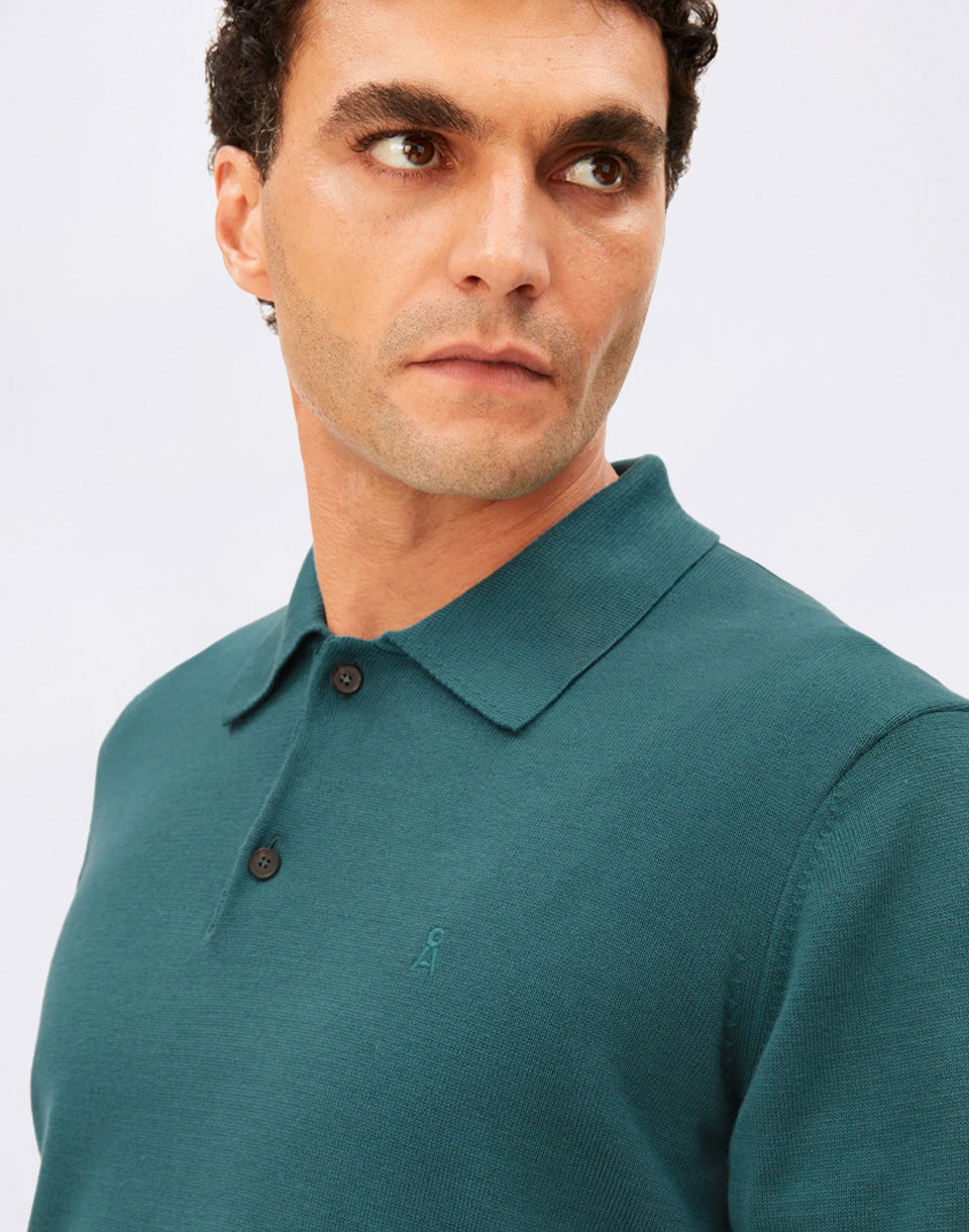 Longsleeve Knit Poloshirt