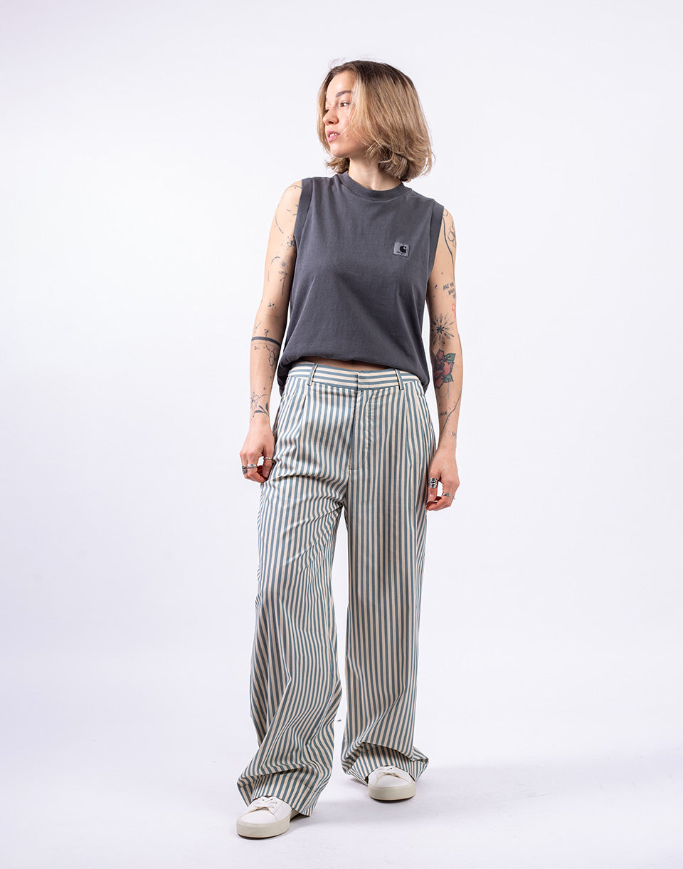 Poplin Wide-Leg Trousers