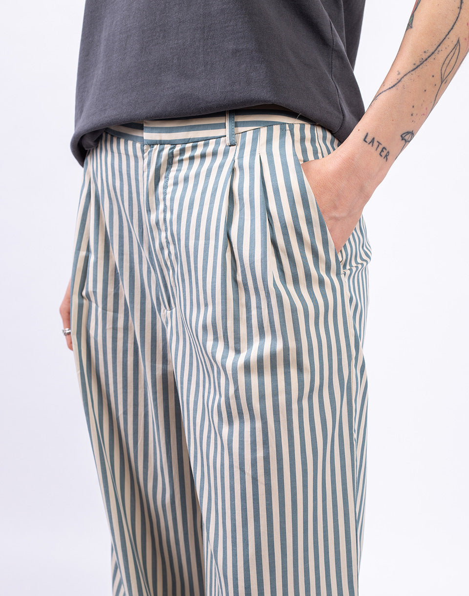 Poplin Wide-Leg Trousers