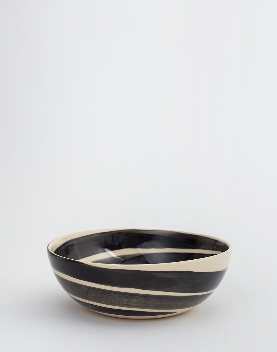Breakfast Bowl Black Spiral