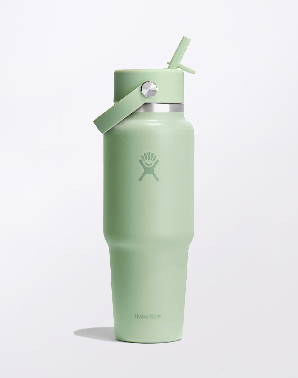 Reisfles met brede hals en flexibele rietje dop 32 oz (946 ml)