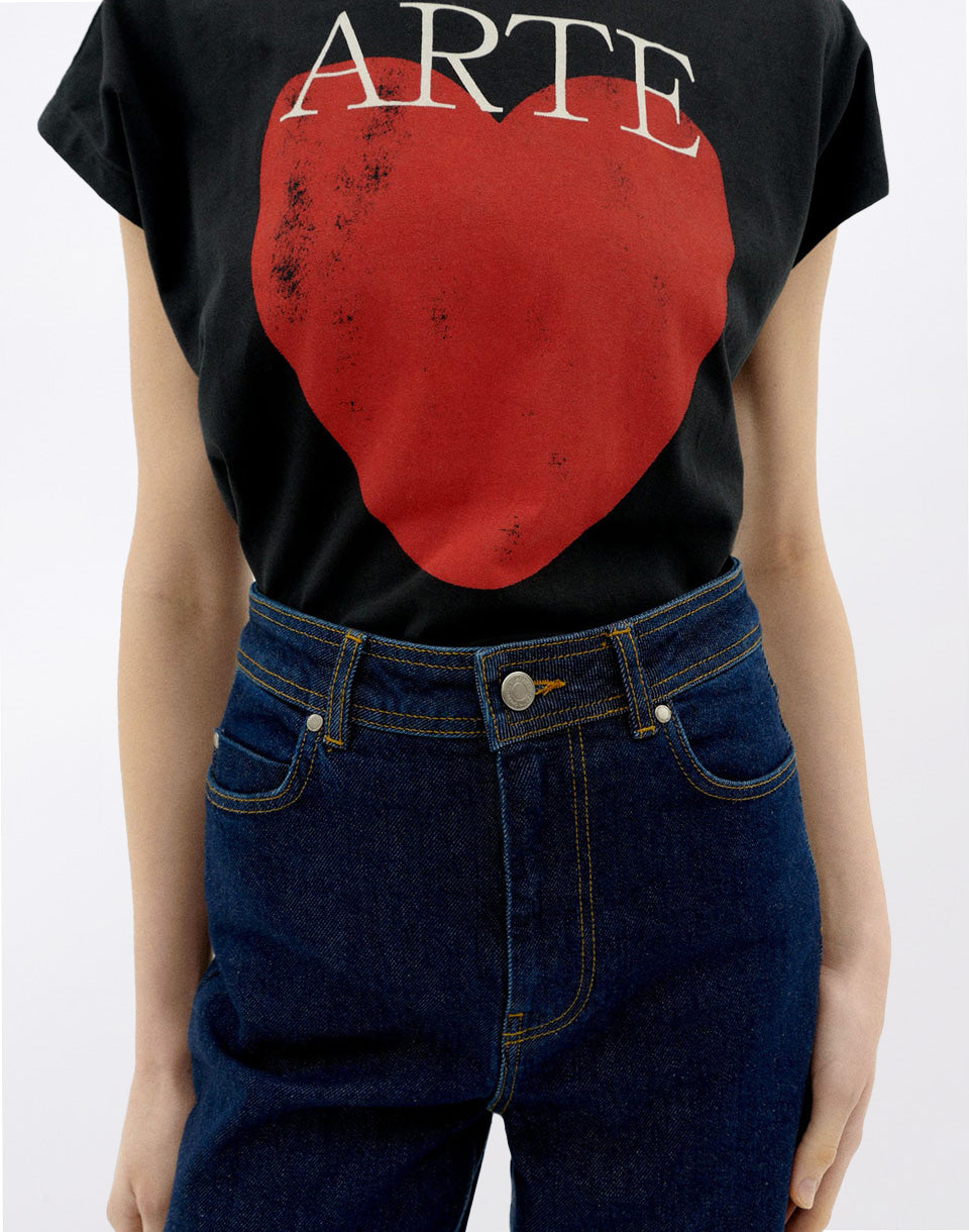 Art &amp; Love Zwart Volta T-shirt