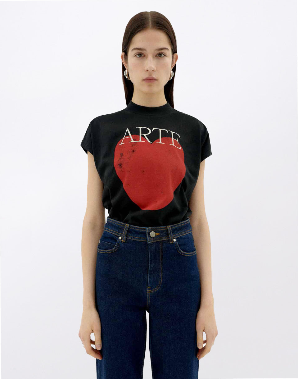 Art &amp; Love Zwart Volta T-shirt