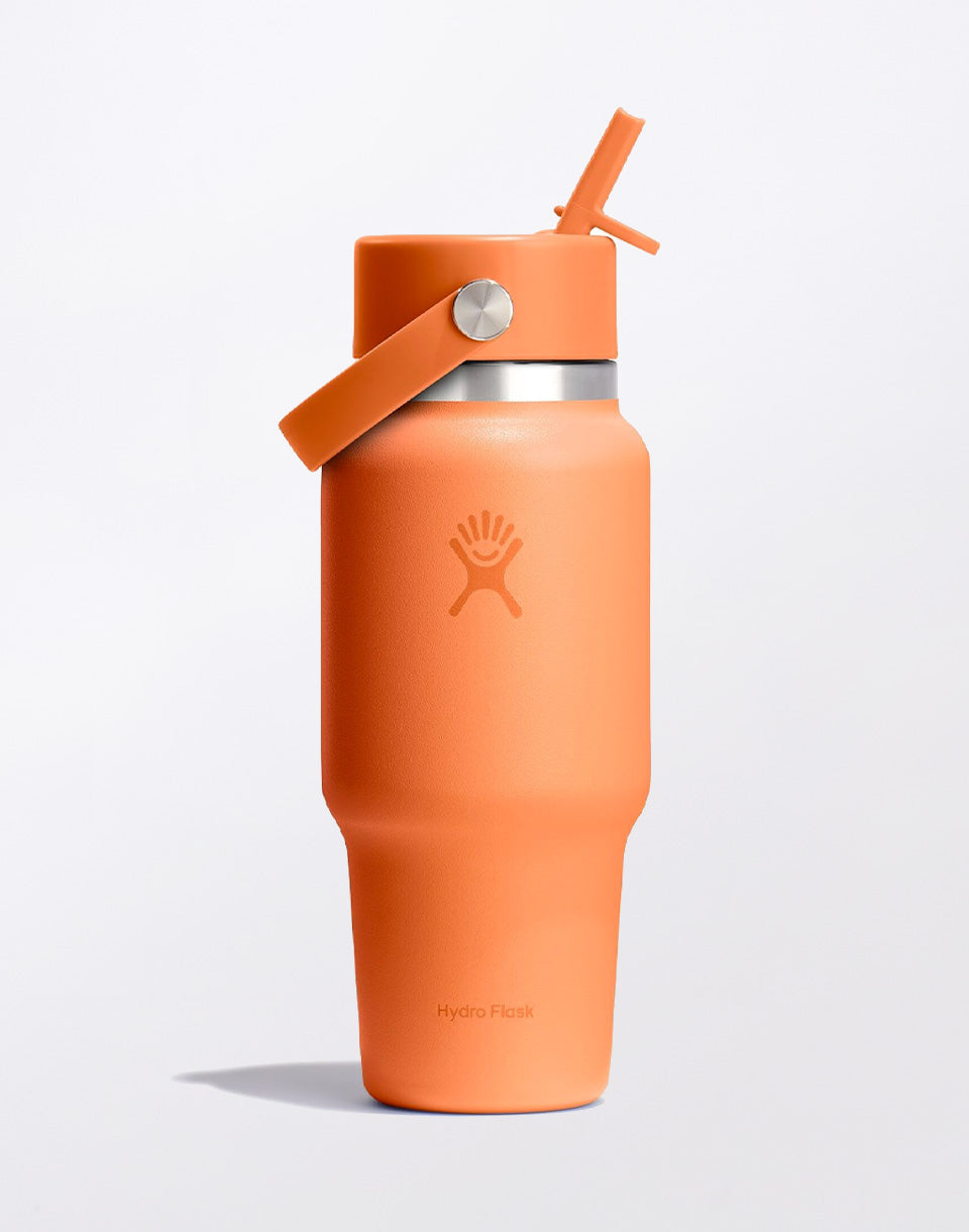 Reisfles met brede hals en flexibele rietje dop 24 oz (710 ml)