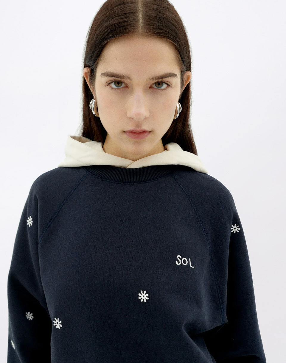Solsol Navy Bonnie Sweatshirt