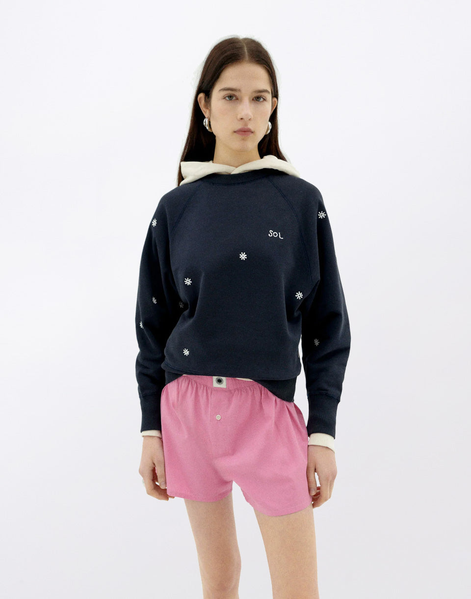 Solsol Navy Bonnie Sweatshirt