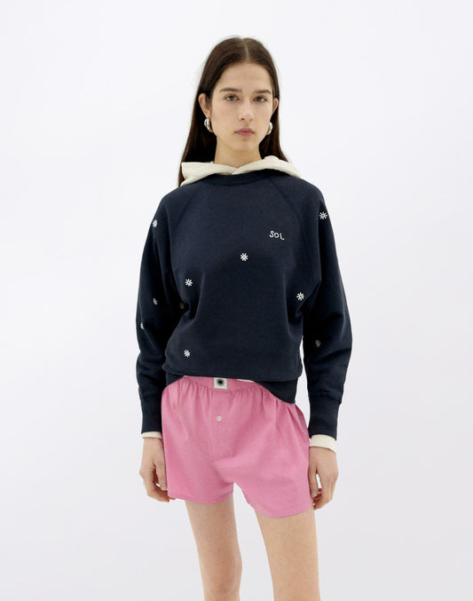 Solsol Navy Bonnie Sweatshirt