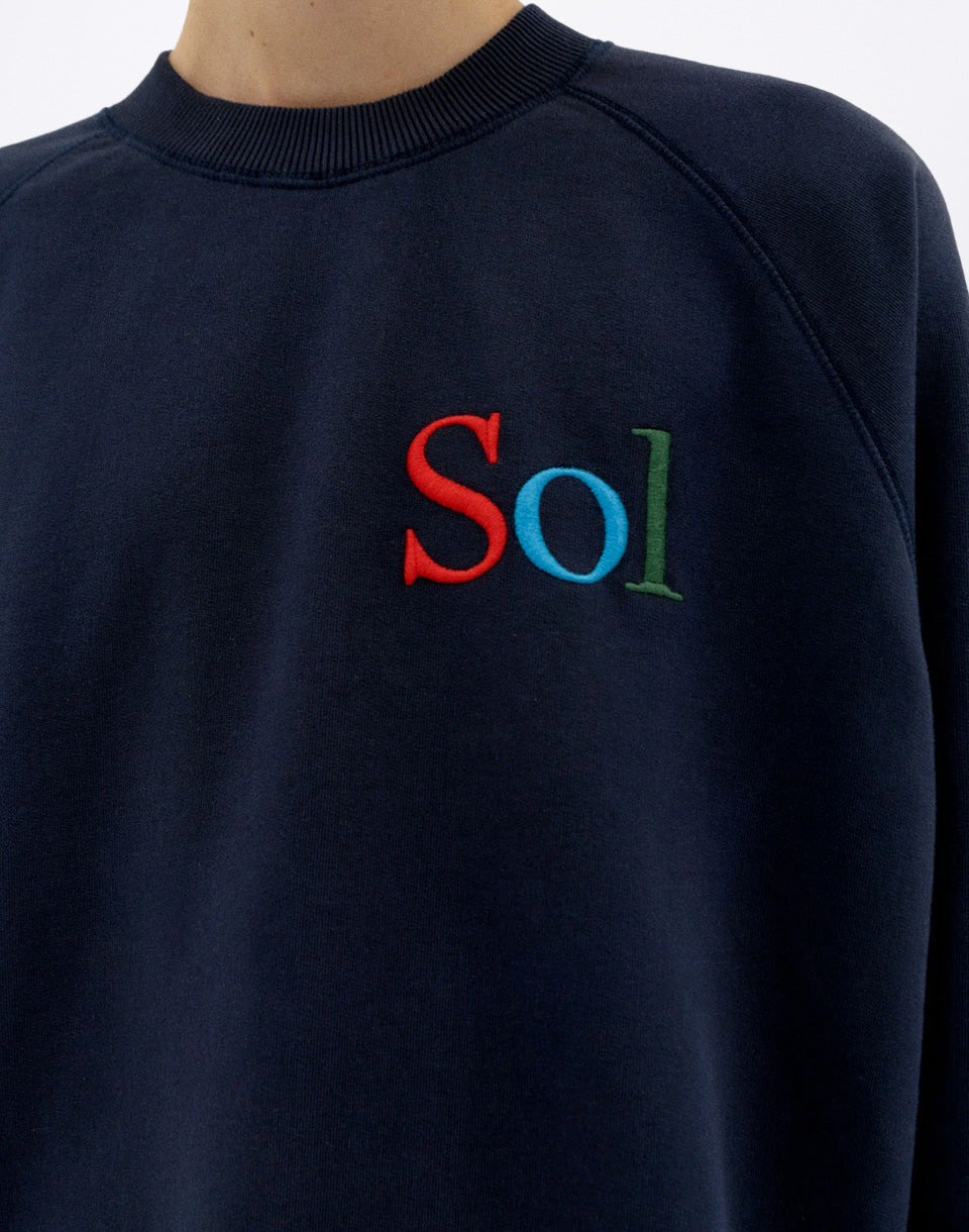 Sweatshirt Navy Sun Type Pepe