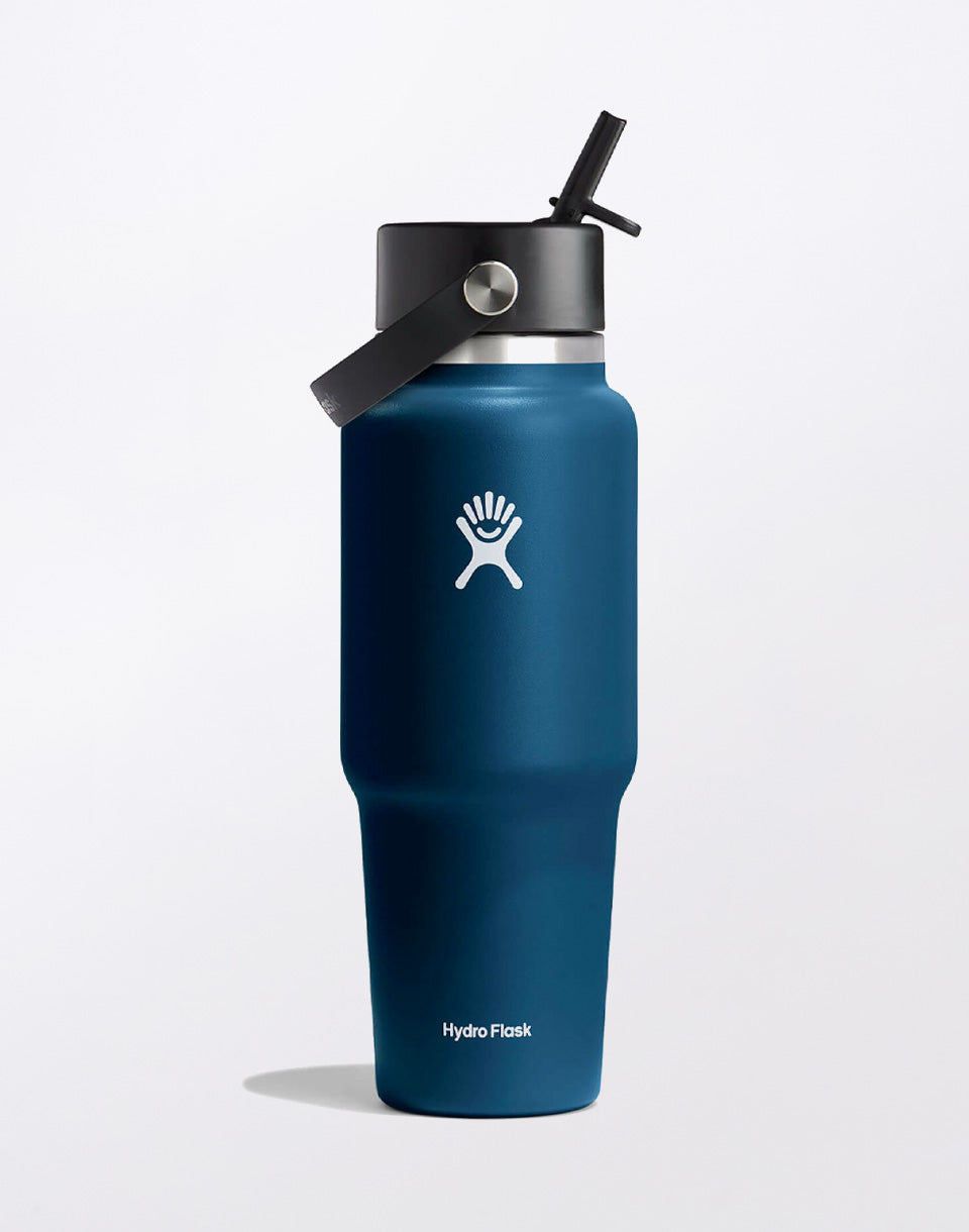 Reisfles met brede hals en flexibele rietje dop 32 oz (946 ml)