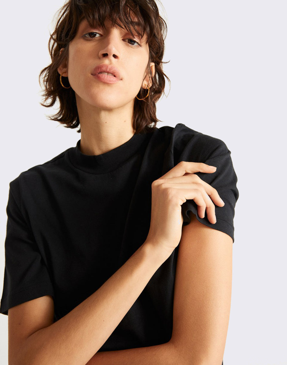Basic Black Mock T-shirt