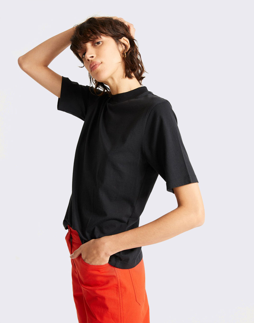 Basic Black Mock T-shirt