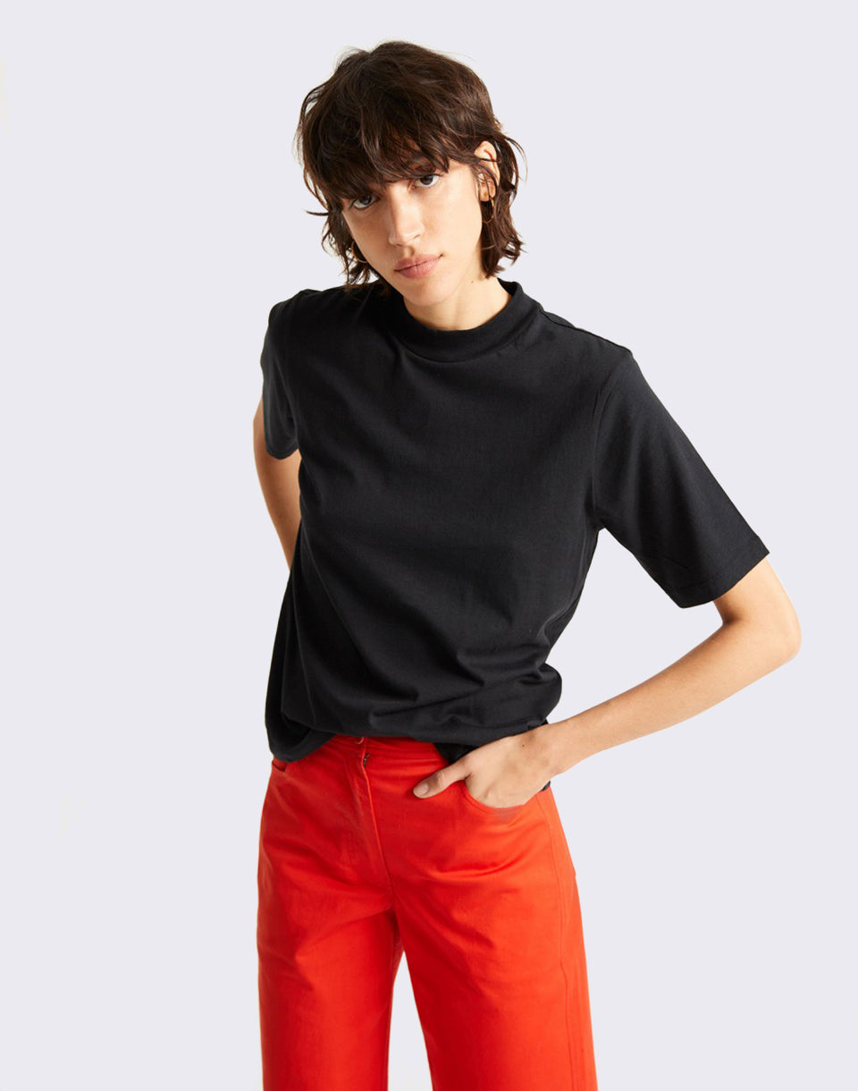 Basic Black Mock T-shirt
