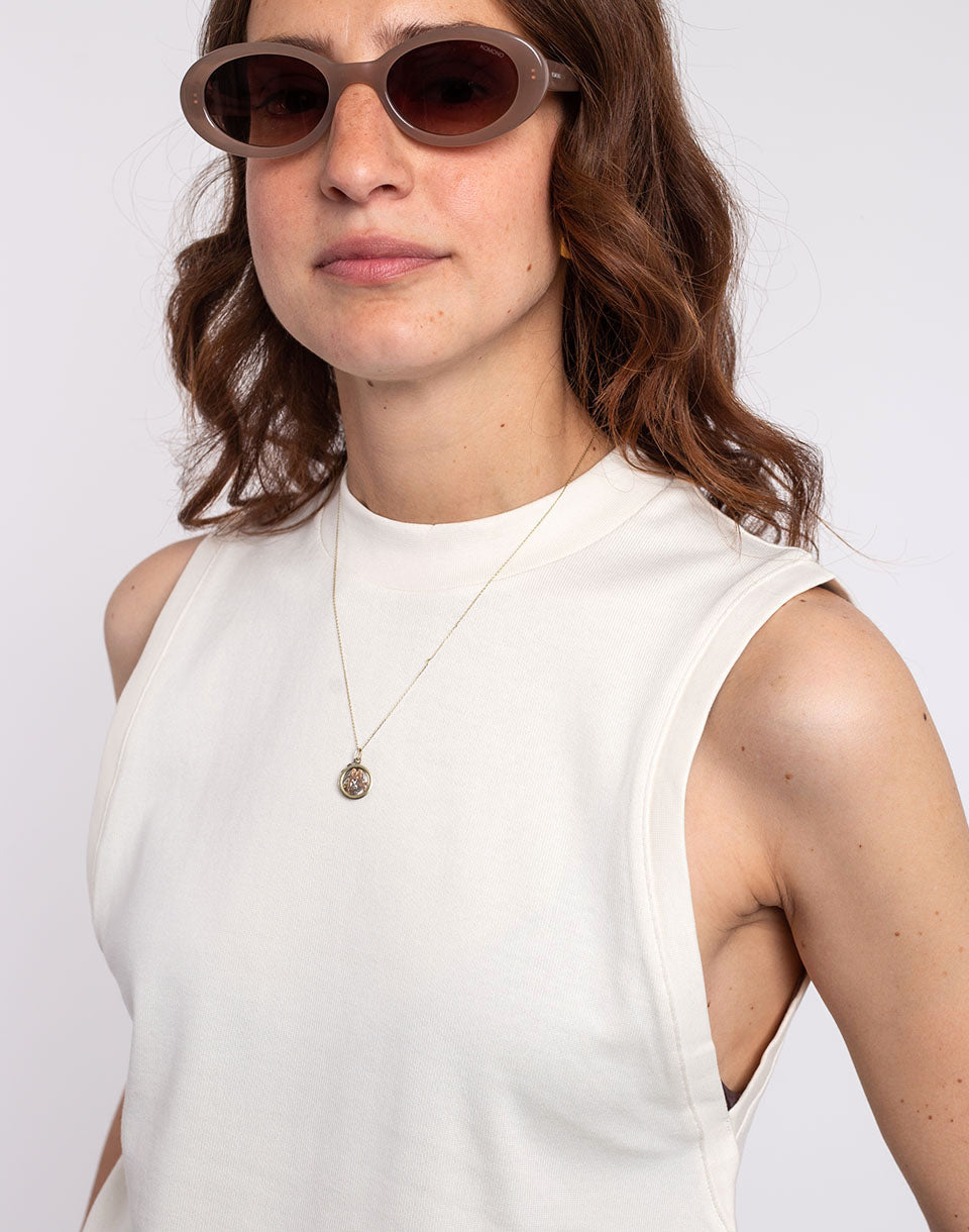 Thea Organic Cotton Heavy Diagonal Seam Vest