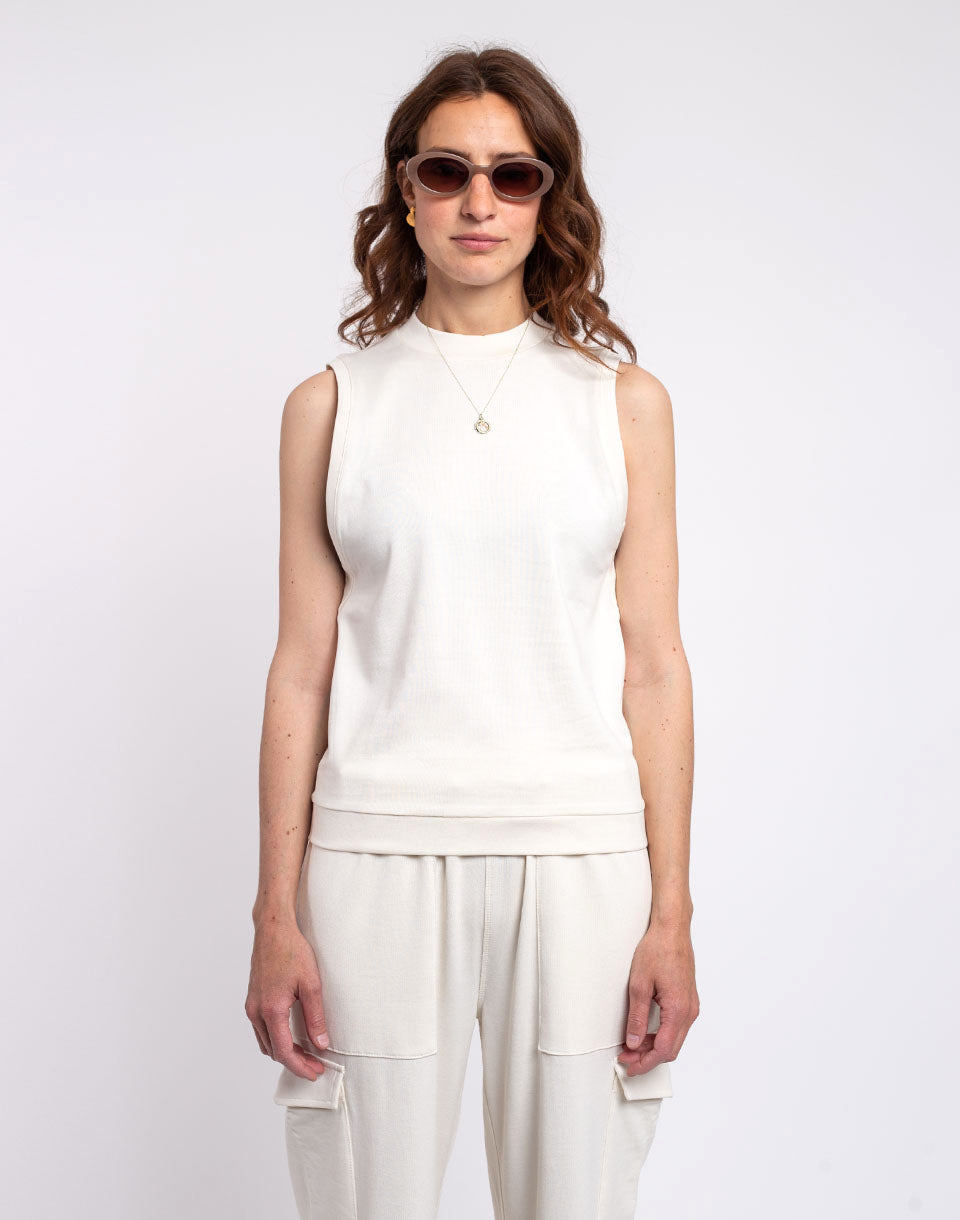 Thea Organic Cotton Heavy Diagonal Seam Vest