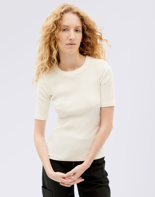 White Dakota Rib Top