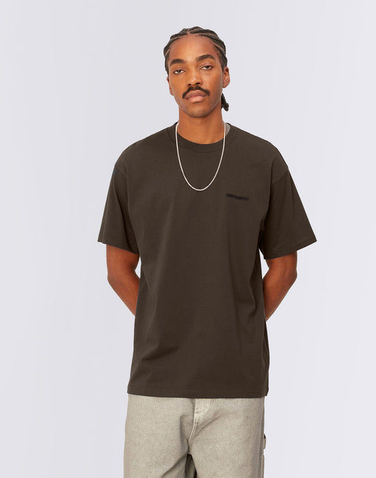 S/S Script Embroidery T-Shirt