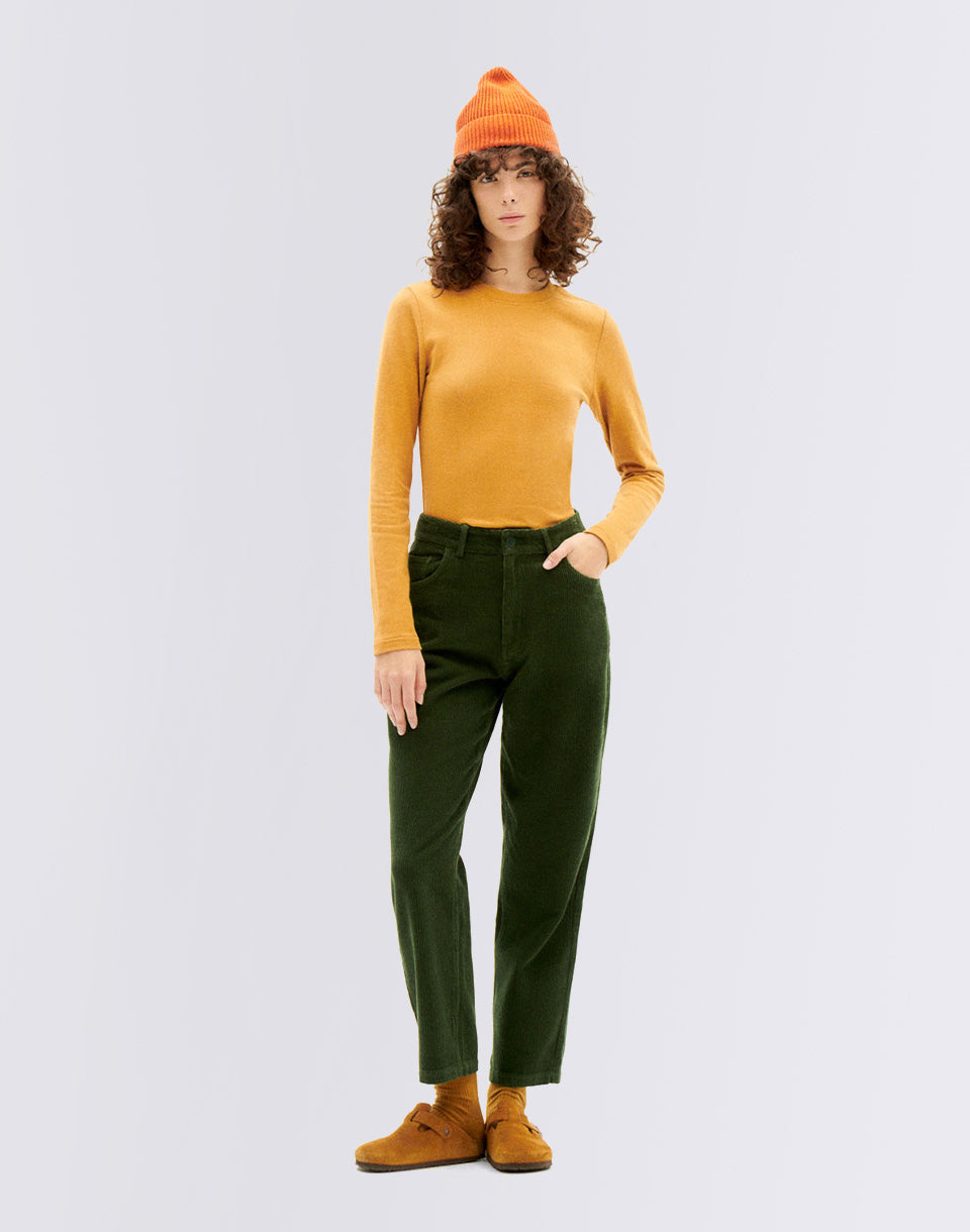 Bottle Green Corduroy Nele Pants