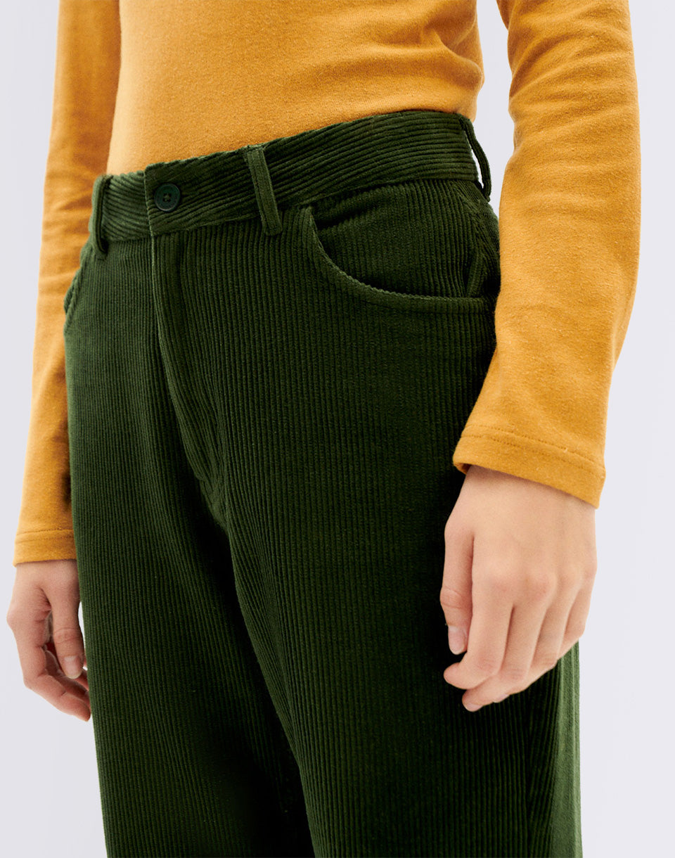 Bottle Green Corduroy Nele Pants