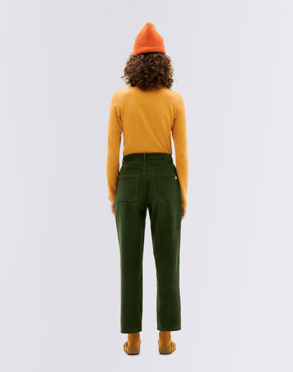 Bottle Green Corduroy Nele Pants