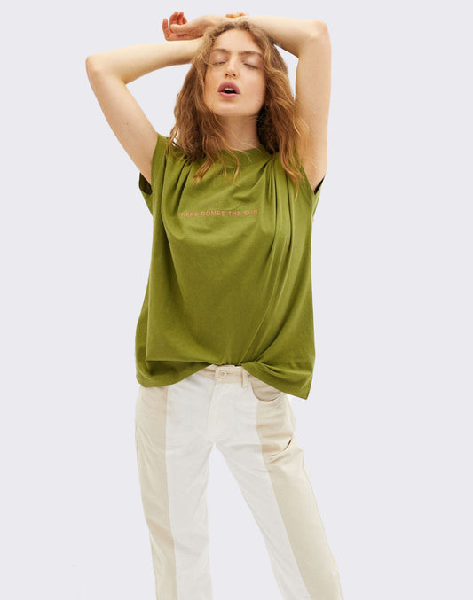 Here Comes The Sun Green T-Shirt