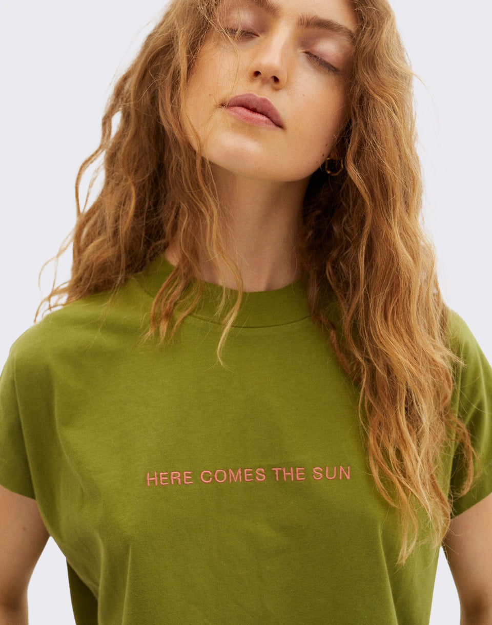 Here Comes The Sun Green T-Shirt